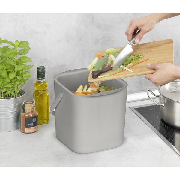 Recipient pentru deșeuri compostabile gri deschis 3 l Conny – Wenko-image-2