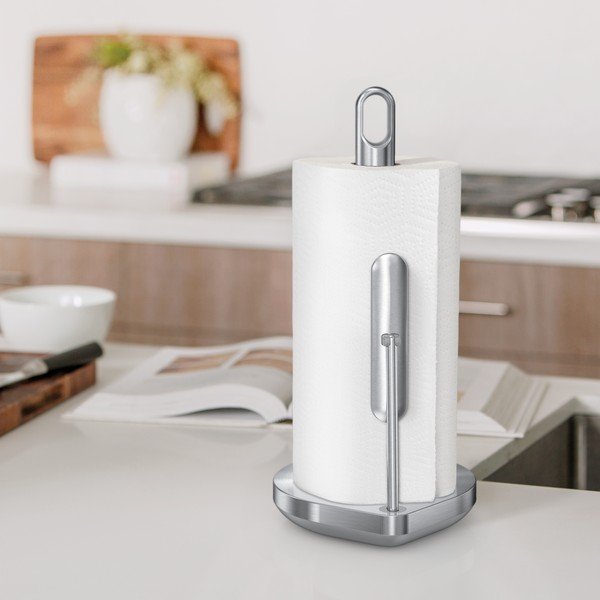Suport de prosoape de bucătărie  argintiu din oțel – simplehuman-image-1