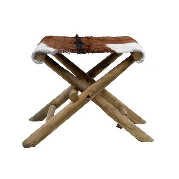 Scaun maro lemn de tec Goatskin – Ego Dekor