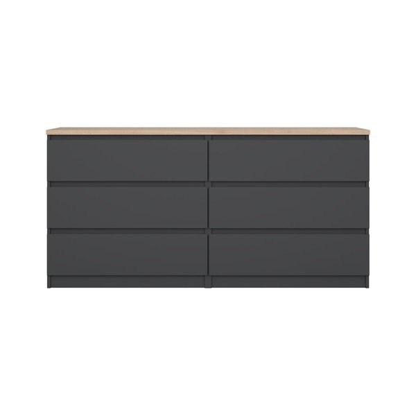 Comodă gri închis 154x76x50 cm Naia – Tvilum-image-2