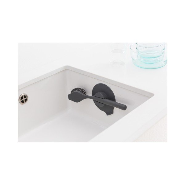 Perie pentru vase cu suport Brabantia Compost, gri-image-1
