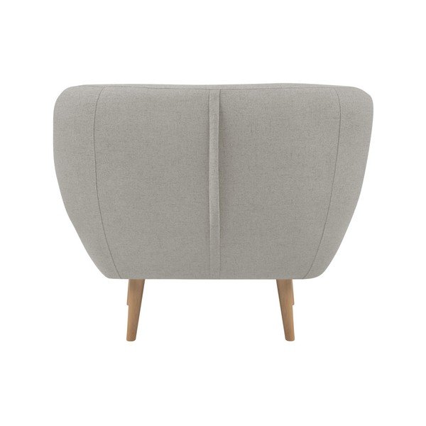 Fotoliu cu picioare de culoare deschisă Mazzini Sofas Sicile, crem-image-1