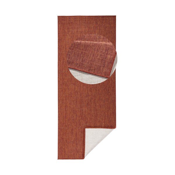 Covor adecvat pentru exterior NORTHRUGS Miami, 80 x 350 cm, roșu