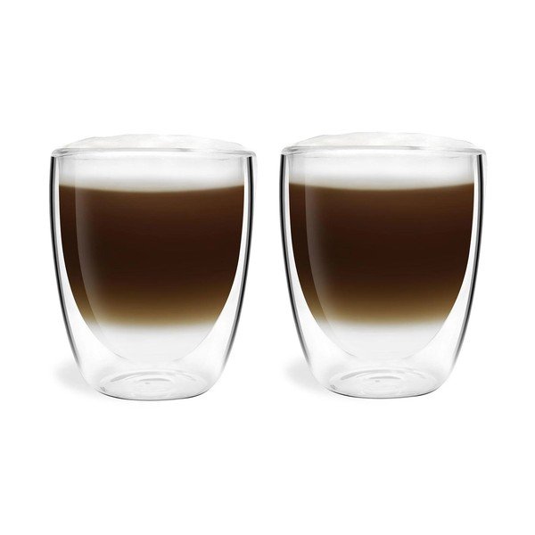 Căni 2 buc. cu perete dublu/pentru latte din sticlă 320 ml Amo – Vialli Design