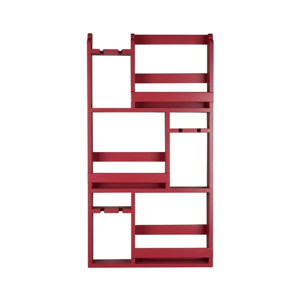 Raft pentru sticle de vin roșu pentru perete din lemn de arbore de cauciuc număr de sticle 12 80x120x10 cm Myron – Dutchbone