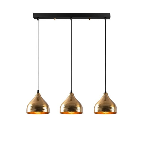 Lustră aurie cu abajur din metal Tattoo – Opviq lights-image-2