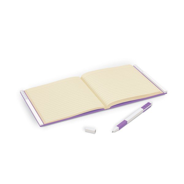 Caiet cu pix cu gel LEGO®, 15,9 x 15,9 cm, mov-image-1