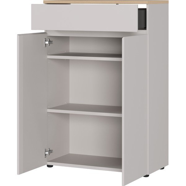Comodă crem cu aspect mat 80x120x40 cm Lissabon – Germania-image-2