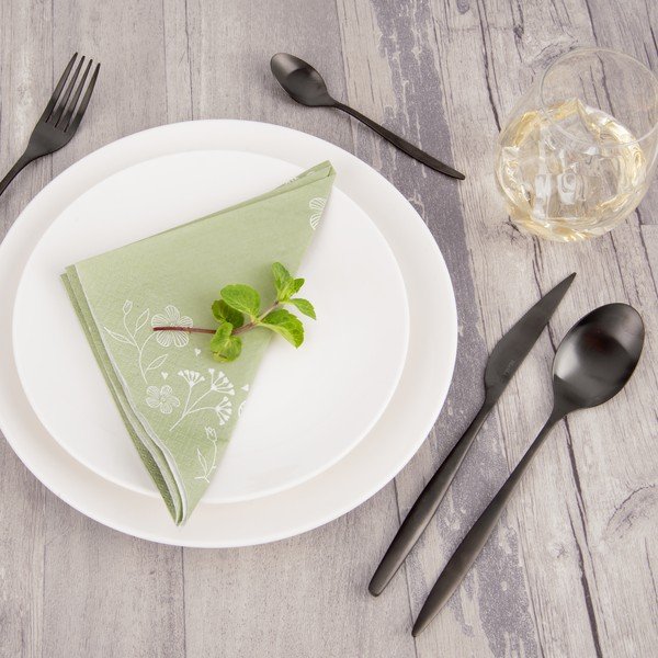 Tacâmuri negre din oțel inoxidabil 24 buc. – Orion-image-1