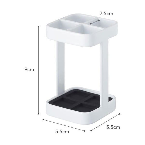 Suport periuțe de dinți YAMAZAKI Tower Slim, alb-image-3