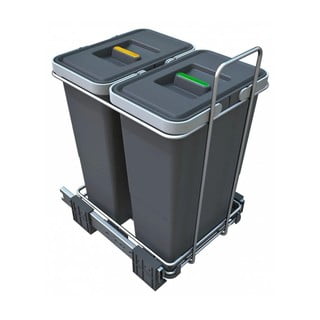 Coș de gunoi de plastic pentru deșeuri sortate/încorporat 8 + 8 l Ecofil - Elletipi