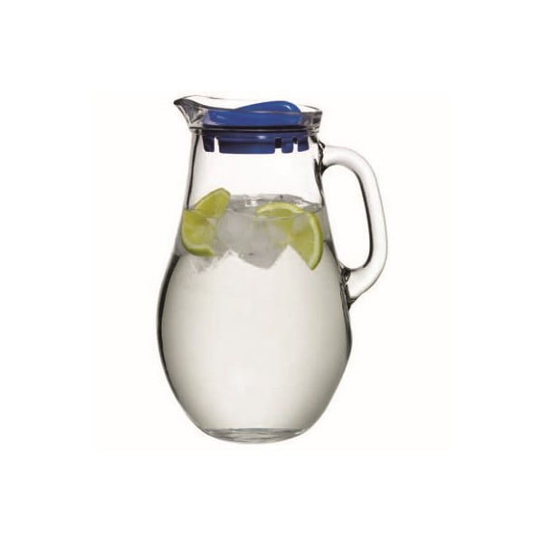 Carafă sticlă cu capac albastru Paşabahçe Iced, 1,85 l