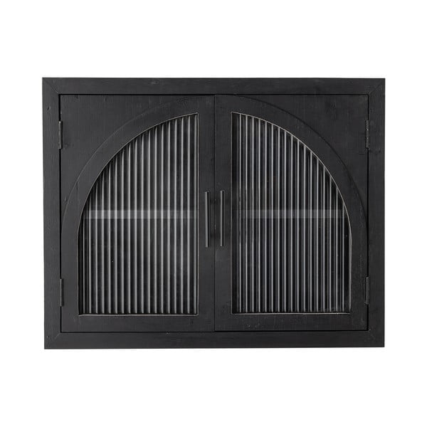 Vitrină neagră din lemn de brad suspendată 62x49x23 cm Lario – Bloomingville