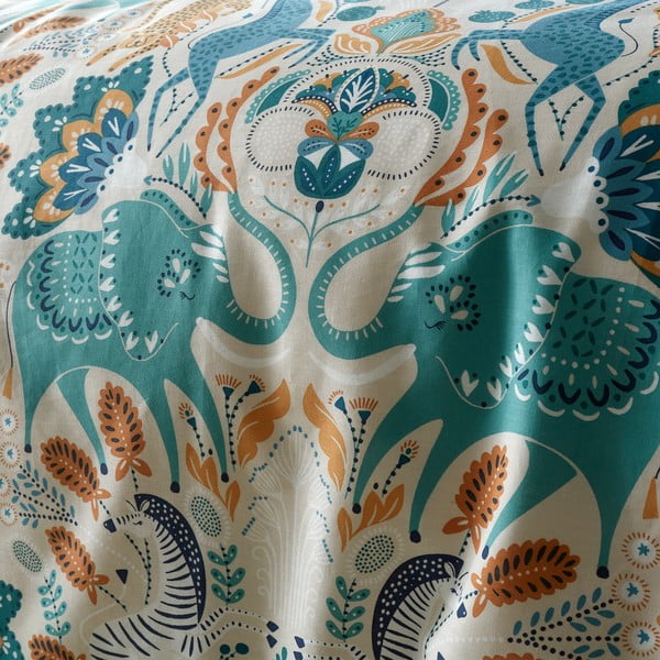 Lenjerie de pat din bumbac 200x200 cm Carnival Animals - Pineapple Elephant-image-4