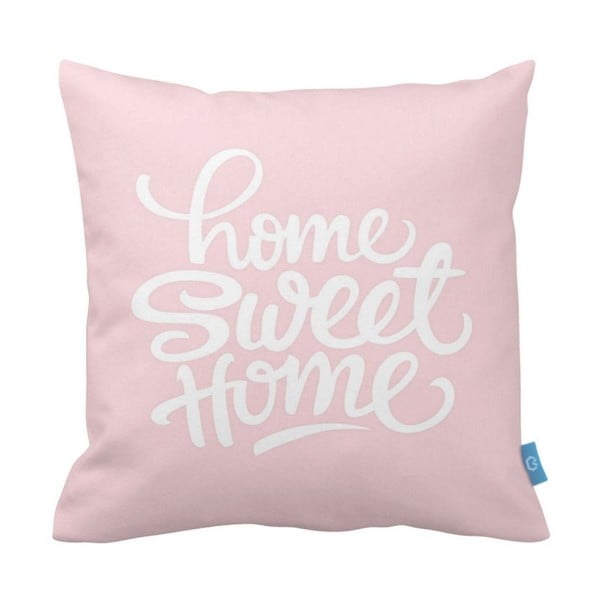 Față de pernă Home Sweet Home, 40 x 40 cm, roz