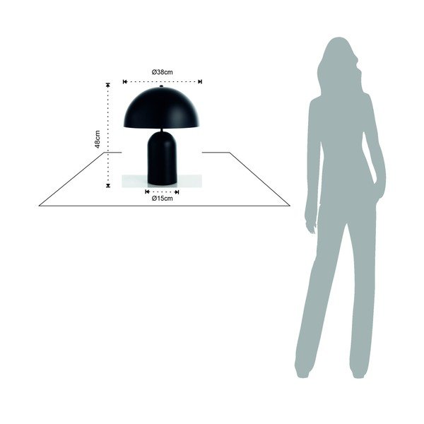 Veioză neagră 48 cm Thom - Tomasucci-image-3