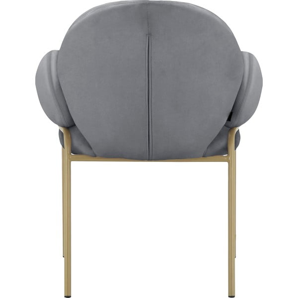 Set de scaune de sufragerie gri cu cotiere 2 buc. tapițat Iwama – Støraa-image-4