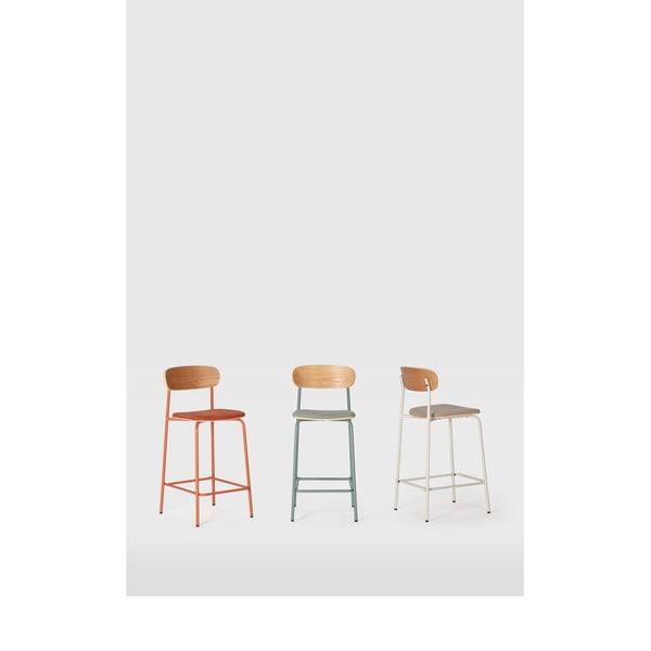 Scaune de bar bej/în culoare naturală 2 buc. (înălțime șezut 66 cm) Adriana – Marckeric-image-1