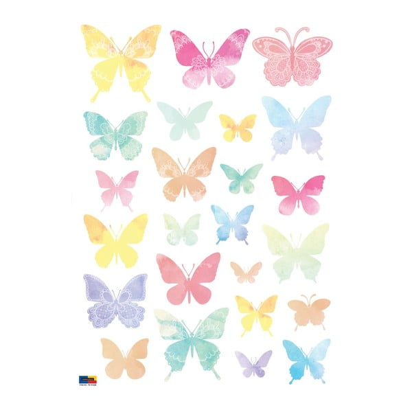 Set 24 autocolante Ambiance Artistic Butterflies-image-2