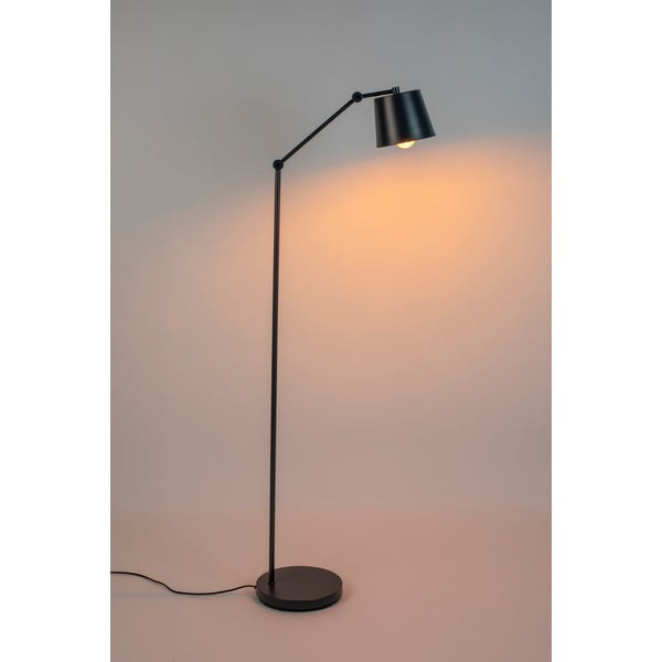 Lampadar negru cu abajur din metal (înălțime 135 cm) Hajo – White Label-image-1