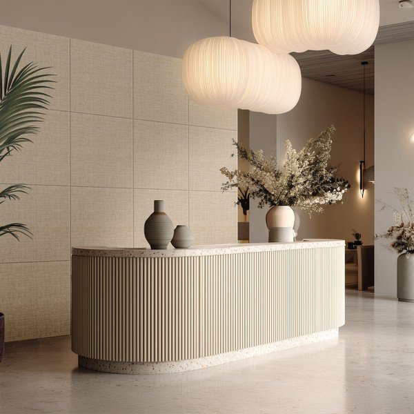 Panouri acustice 2 buc. din material textil 60x60 cm Light Linen – Styler-image-1