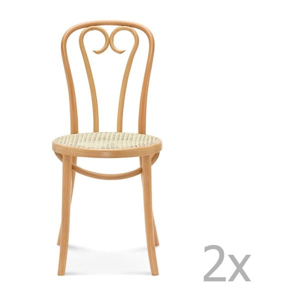 Set 2 scaune de lemn Fameg Jesper