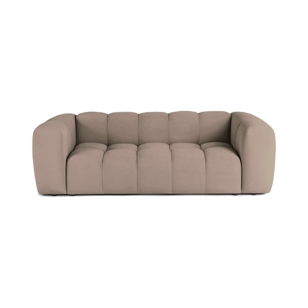 Canapea taupe cu tapițerie din catifea 225 cm Cube – Bonami Selection