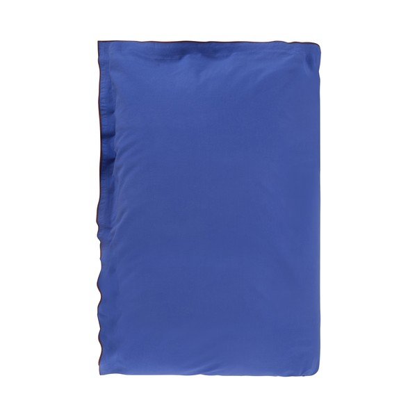 Lenjerie de pat albastră/maro din bumbac percal pentru pat dublu/extinsă 200x220 cm Pivot – Jotex