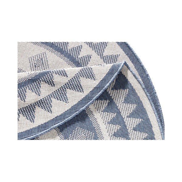 Covor adecvat pentru exterior NORTHRUGS Jamaica, ⌀ 200 cm, albastru-crem-image-3