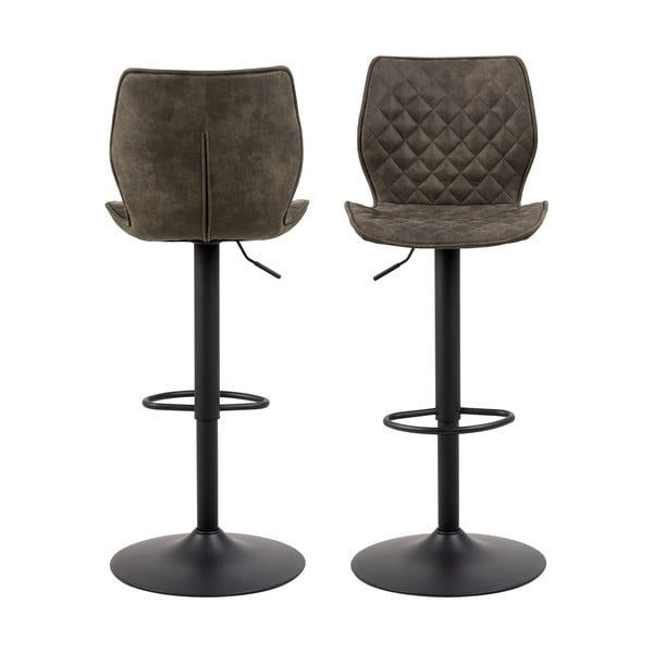 Scaune de bar verde-închis rotative 2 buc. 116 cm Naomi – Actona-image-2