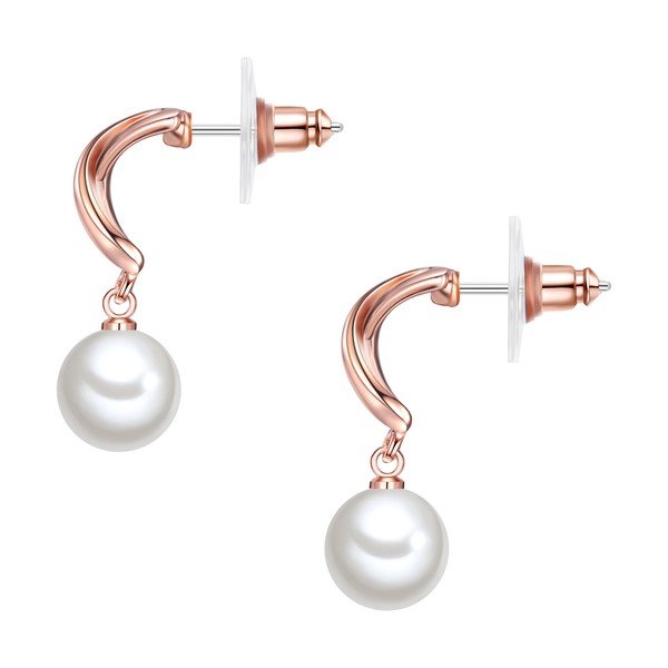 Cercei cu perle Hia, perla ⌀ 1 cm-image-2