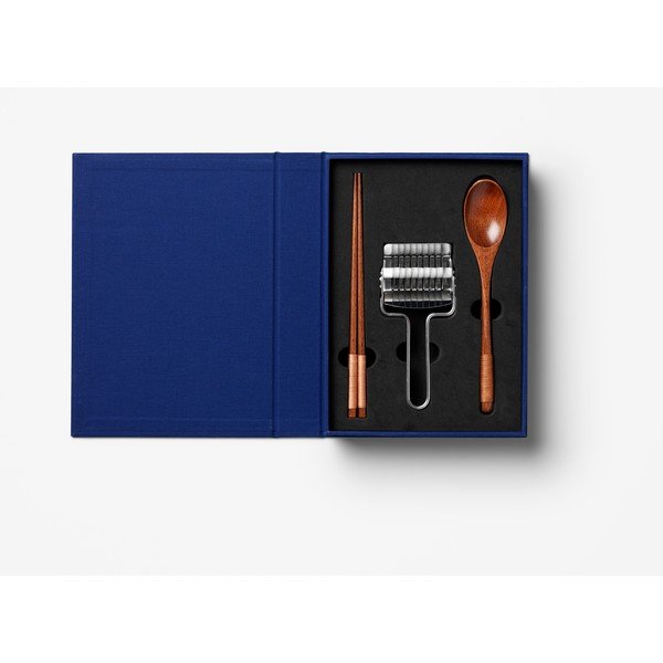 Set de bețe chinezești albastru din oțel inoxidabil/din bambus pentru 2 persoane The Essentials - Ramen Tools – Printworks-image-2