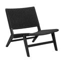 Fotoliu negru țesut Carson – Actona