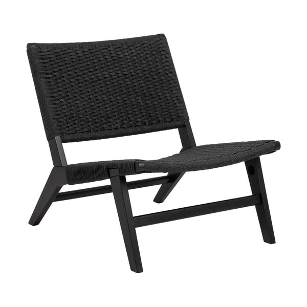 Fotoliu negru țesut Carson – Actona