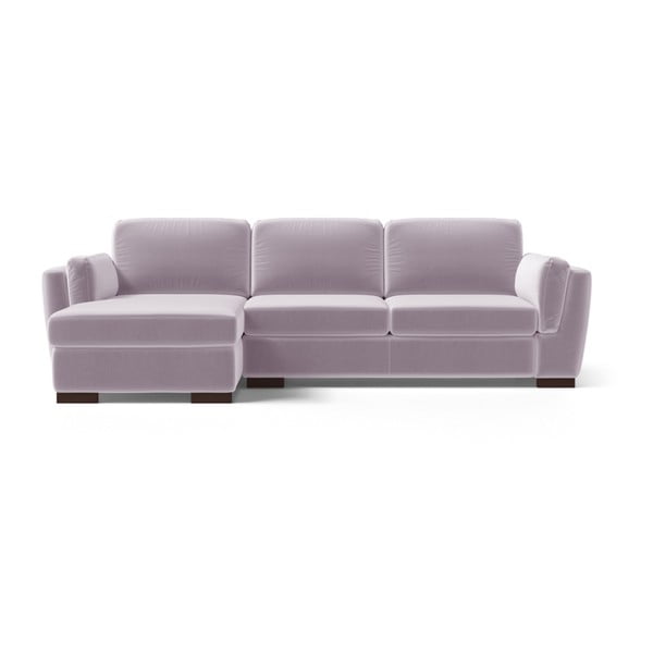 Canapea/colțar cu șezlong pe partea stângă Marie Claire BREE, violet deschis