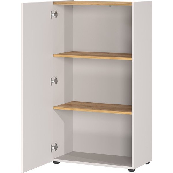 Bibliotecă crem cu aspect de lemn de stejar 61x110x34 cm Adrano – Germania-image-3