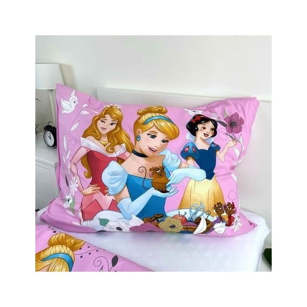 Lenjerie de pat pentru copii din bumbac pentru pat de o persoană 140x200 cm Princess – Jerry Fabrics-image-3