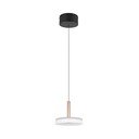 Lustră neagră-albă/aurie LED cu intensitate reglabilă cu abajur din sticlă ø 22 cm Celeste – Trio