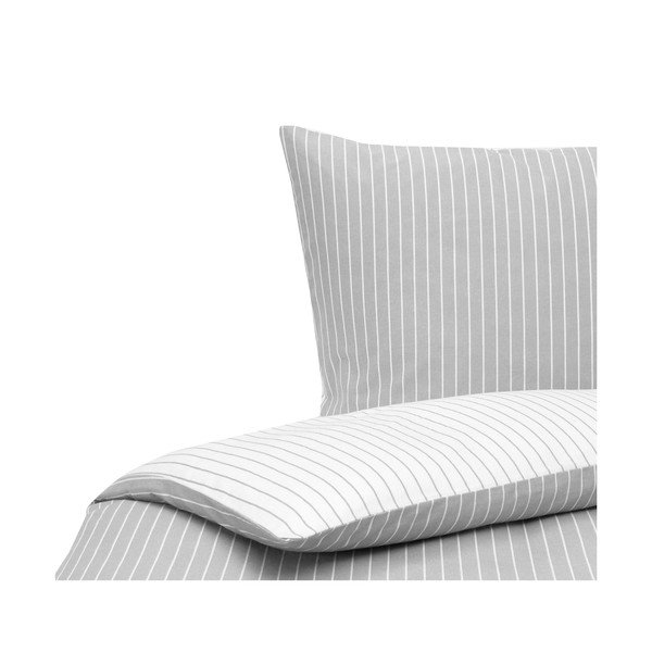 Lenjerie de pat din flanel Westwing Collection Talin, 155 x 220 cm, gri-image-3