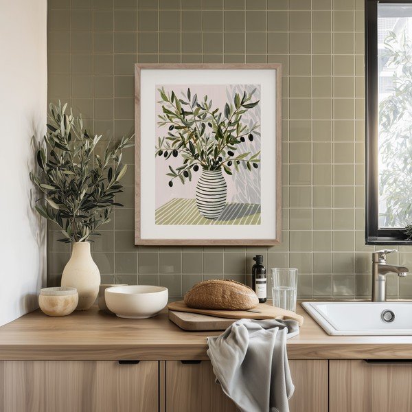 Tablou cu ramă imprimat 40x50 cm Olive Bunch II – Styler-image-2