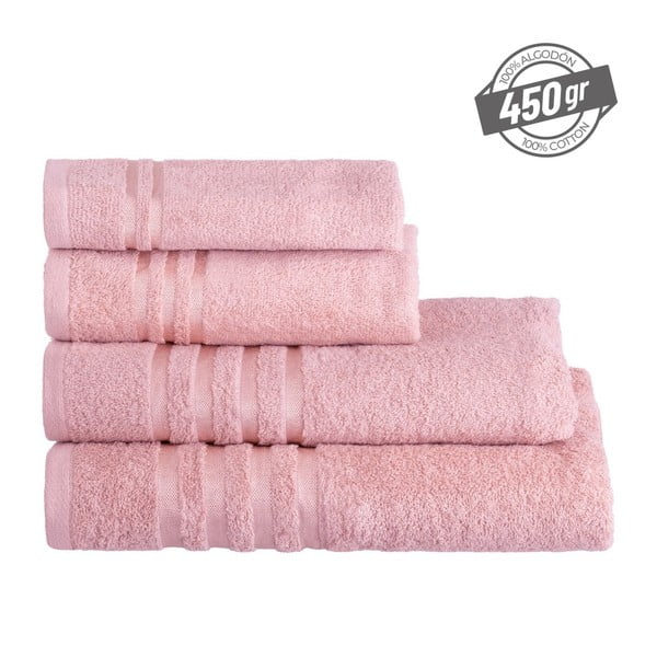 Prosop roz din bumbac din frotir 30x50 cm Simple – Casa Selección-image-4