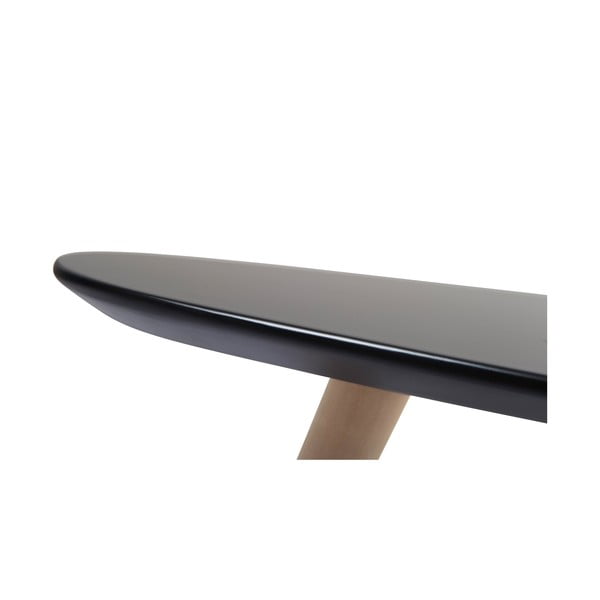 Măsuță de cafea cu picioare din lemn de fag Furnhouse Fly, 116 x 66 cm, negru-image-2