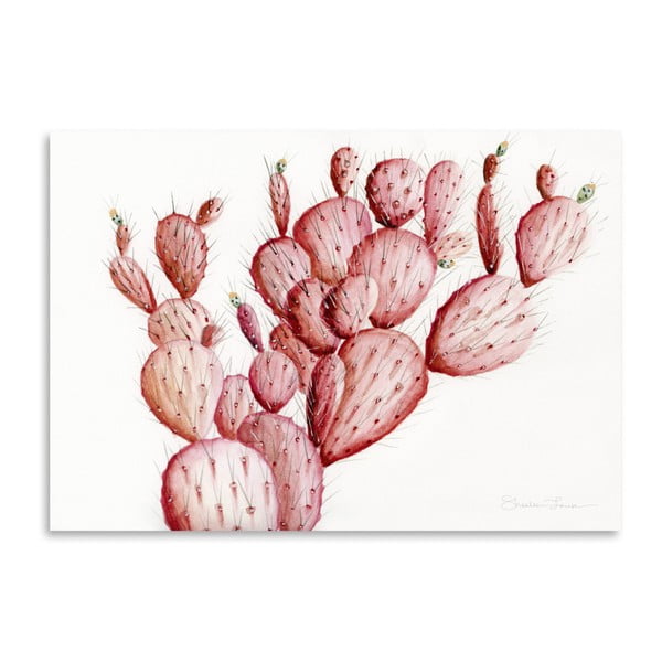 Poster Americanflat Pink Cacti by Shealeen Louise, 30 x 42 cm