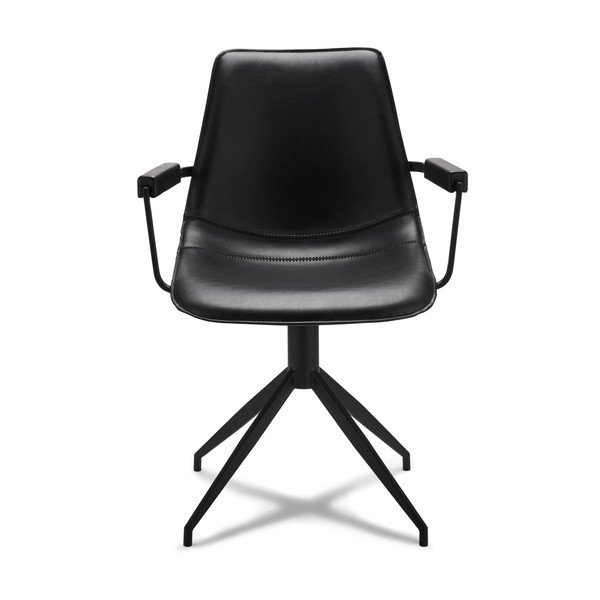 Scaune de dining negre rotative 2 buc. Isabel – Furnhouse-image-1