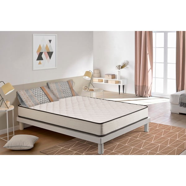 Saltea mediu-fermă/extra dură din spumă reversibilă 200x200 cm Slim Max – Moonia-image-1