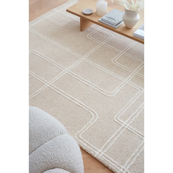 Covor bej handmade din lână 120x170 cm Ada – Asiatic Carpets-image-1