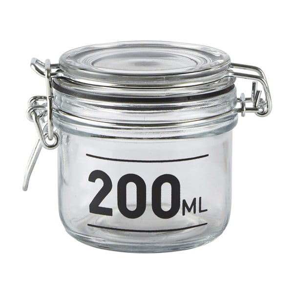 Recipient de sticlă cu capac KJ Collection Jar, 200 ml