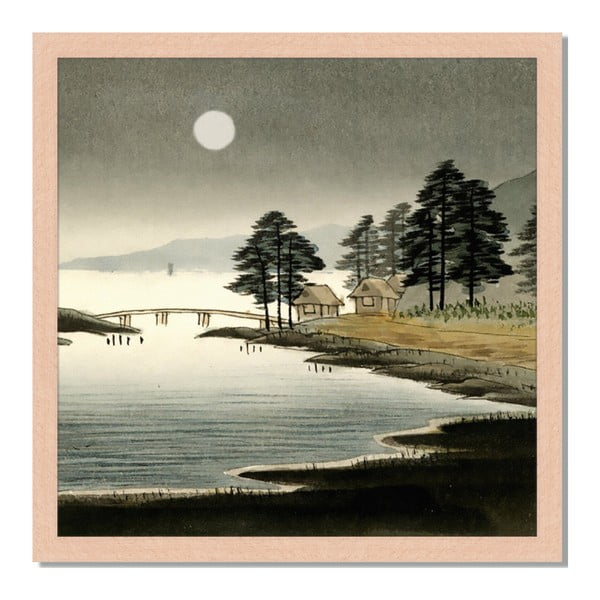 Tablou înrămat Liv Corday Asian Lakeside, 40 x 40 cm