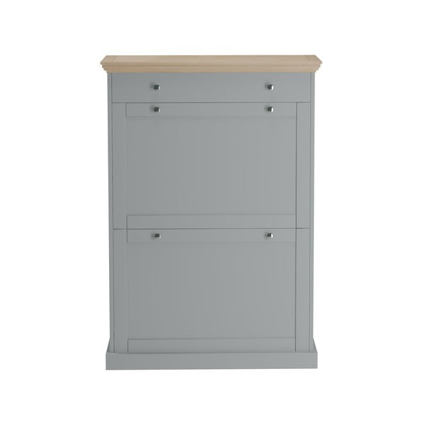 Pantofar gri cu deschidere înclinată Binz – Støraa-image-2