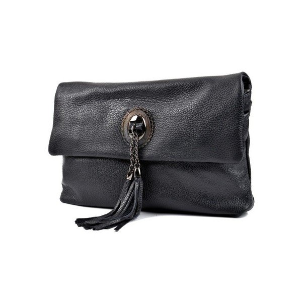 Geantă din piele crossbody Roberta M Elisa, negru-image-1